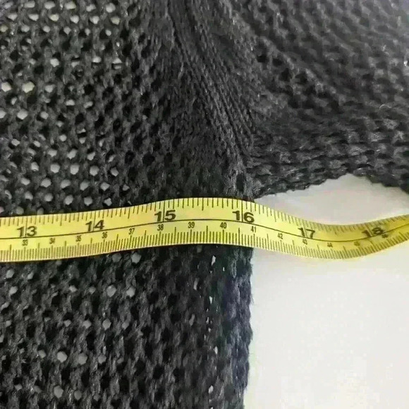 Mango Net V Neck Knit Long  Sleeve Sweater - Large like new - Picture 3 of 4